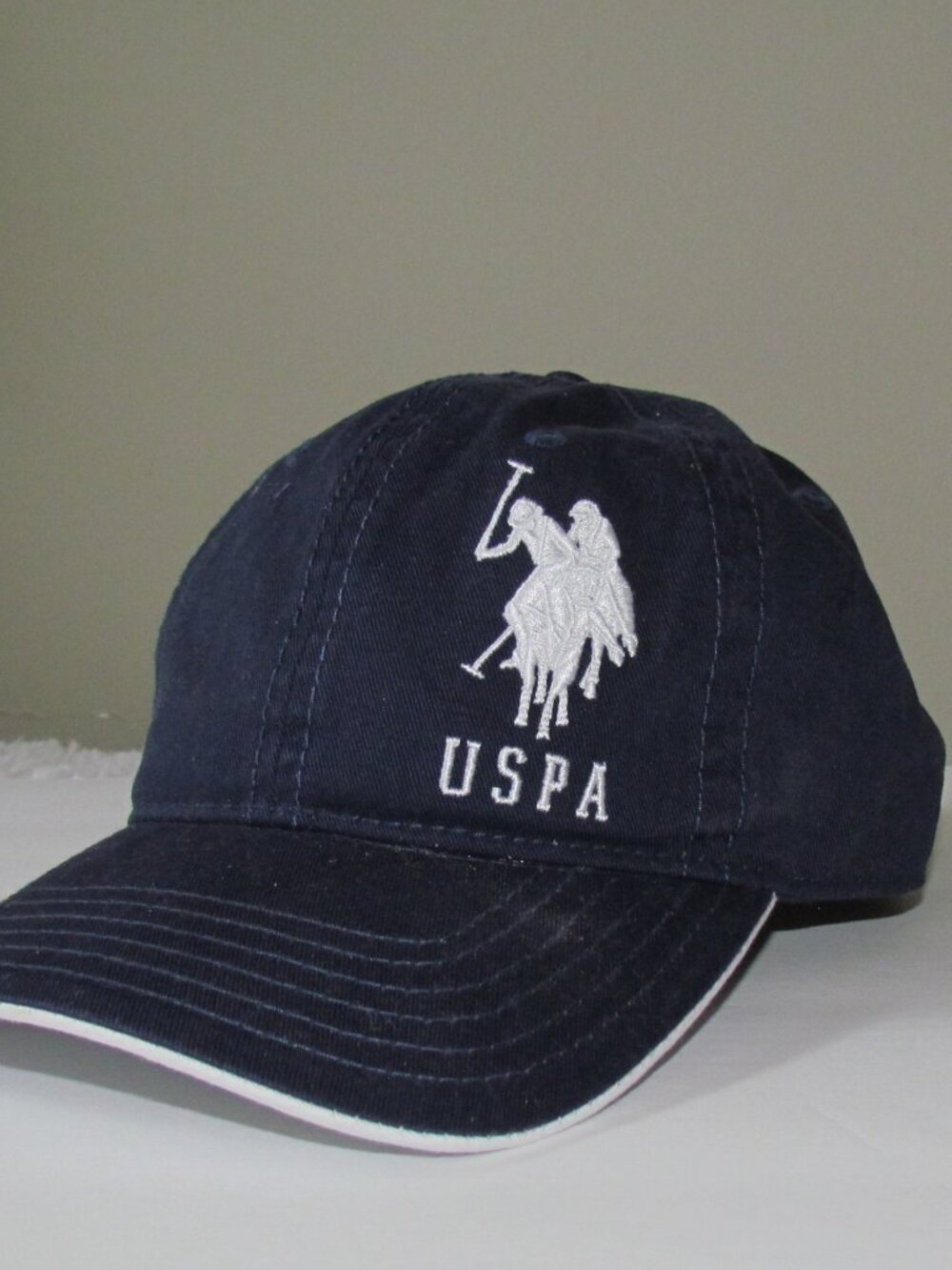 US POLO ASSN Women's Navy Adjustable Strap Baseball Hat with White Logo  NWT